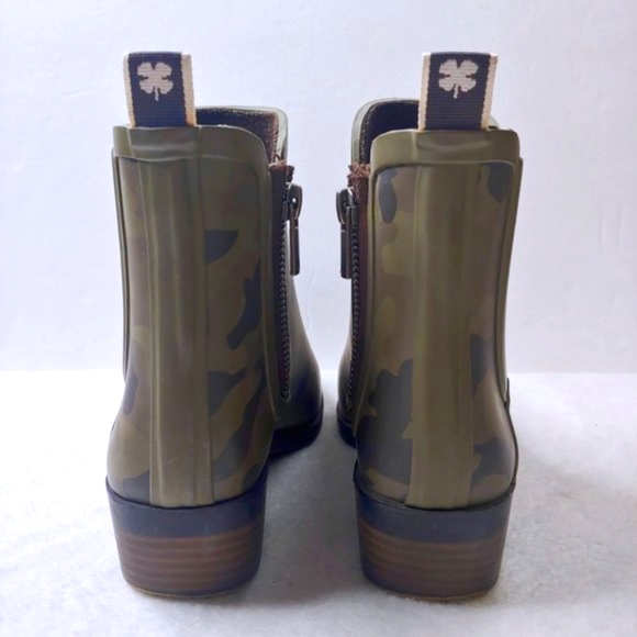 Lucky Brand Basel H20 Camoflage Pull On Rain Bootie Size 7M - Picture 5 of 16